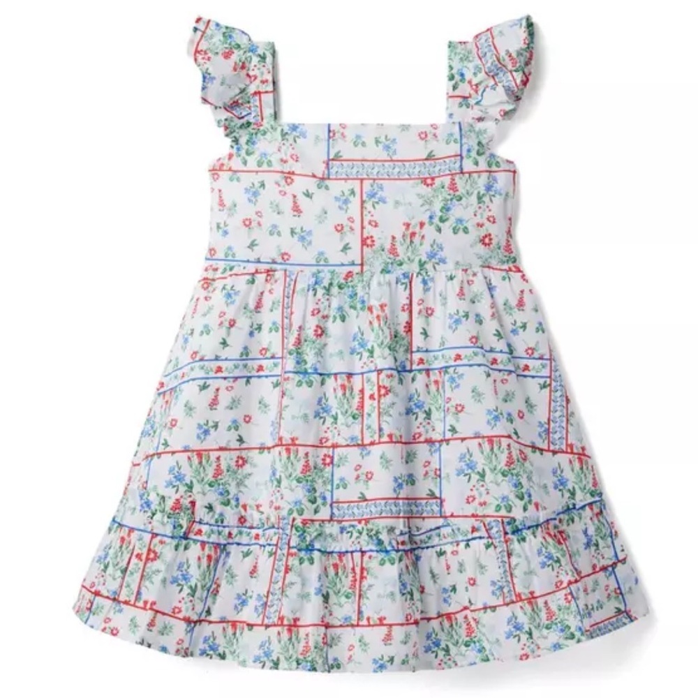 Janie and Jack White Floral Patchwork Sundress SIZE 4